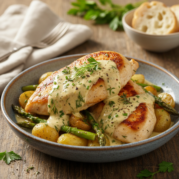 Creamy Herb-Infused Chicken Delight recipe