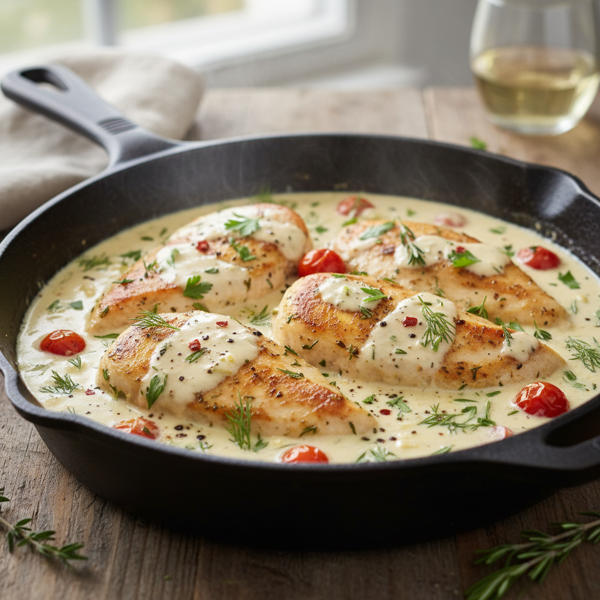 Creamy Herb-Infused Chicken Skillet recipe