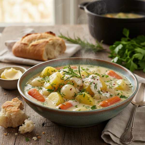 Creamy Herb-Infused Potato Stew recipe