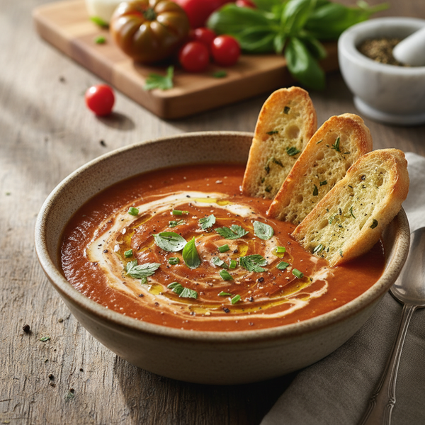 Creamy Herb-Infused Tomato Bisque recipe