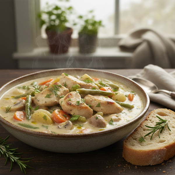 Creamy Herb Chicken and Vegetable Stew recipe