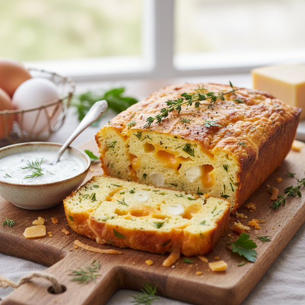 Creamy Herb & Cheese Egg Loaf recipe