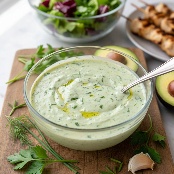 Creamy Herbal Green Goddess Dressing recipe