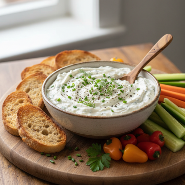 Creamy Herbed Boursin-Style Yogurt Dip recipe
