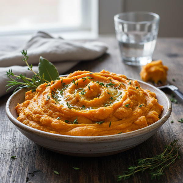 Creamy Herbed Mashed Sweet Potatoes recipe
