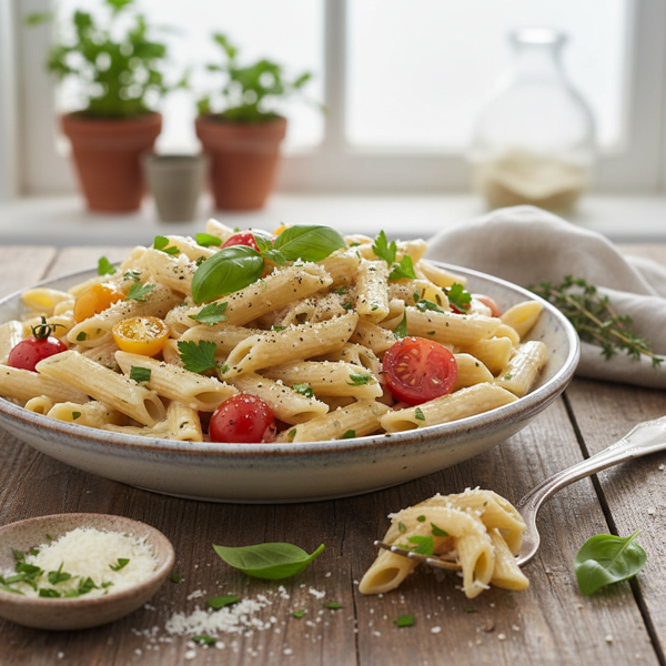 Creamy Herbed Penne Pasta recipe