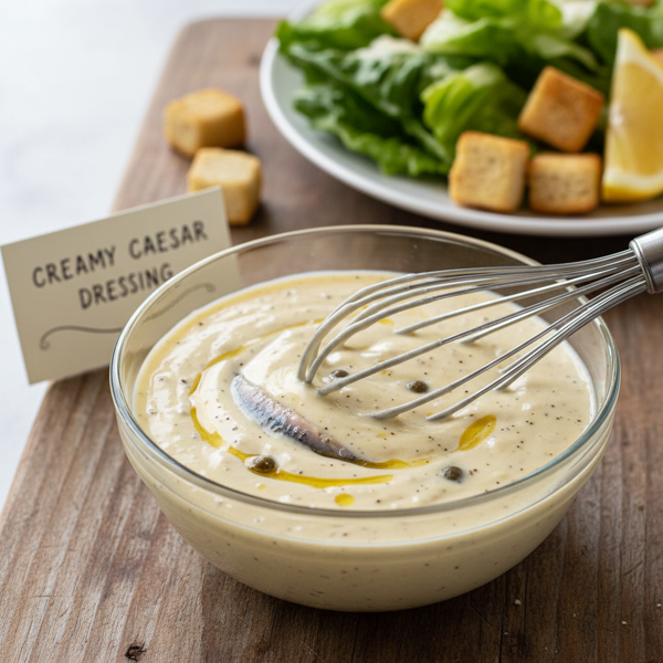 Creamy Homemade Caesar Salad Dressing recipe