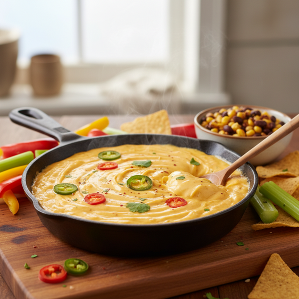 Creamy Homemade Nacho Cheese Dip recipe