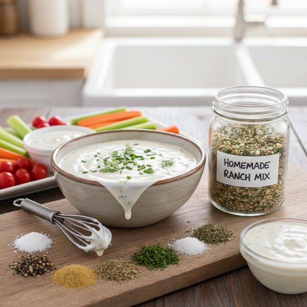 Creamy Homemade Ranch Dressing & Dip Mix recipe