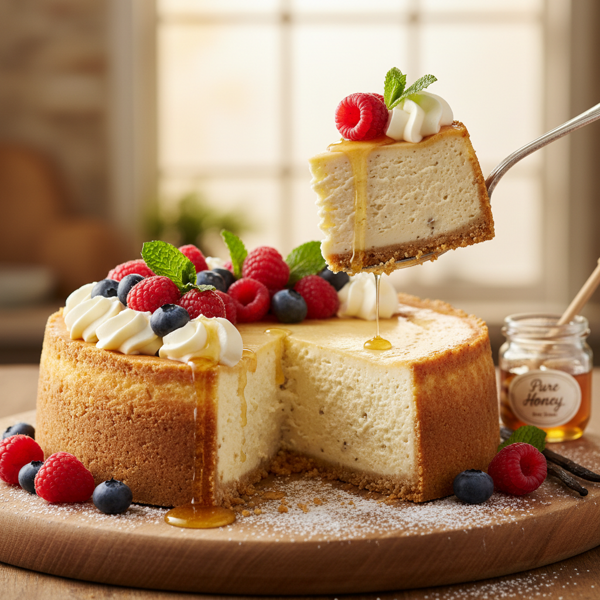 Creamy Honey Vanilla Cheesecake Delight recipe