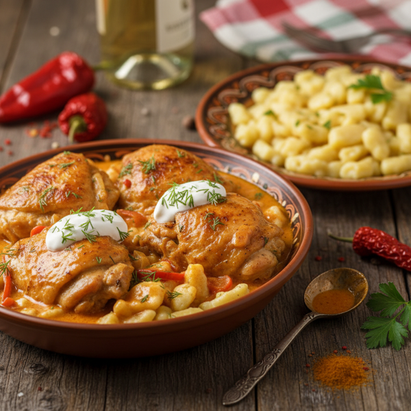 Creamy Hungarian Chicken Paprikash recipe
