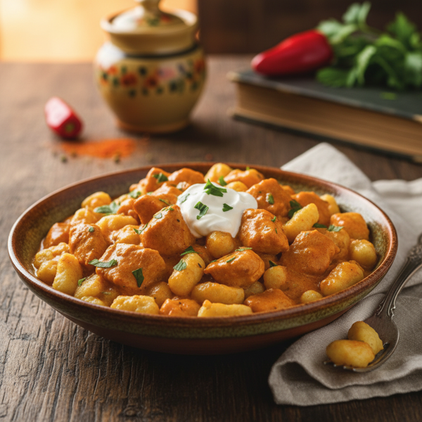 Creamy Hungarian Chicken Paprikash with Homemade Nokedli recipe