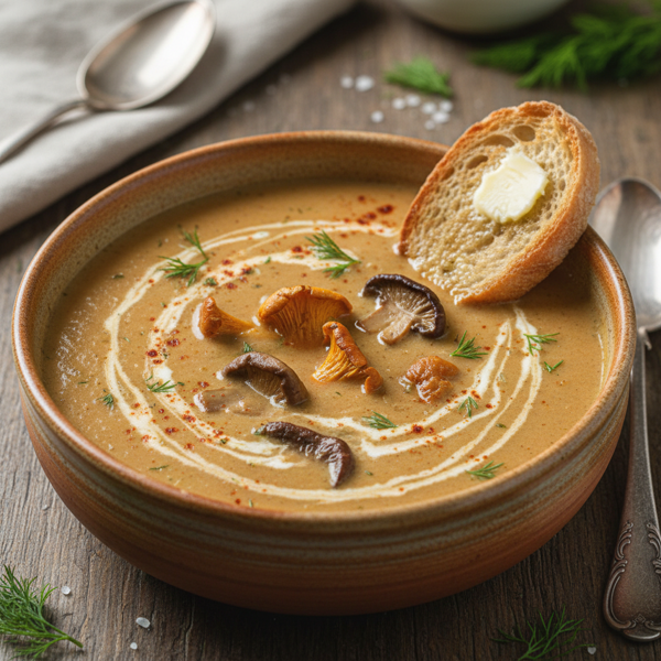 Creamy Hungarian Wild Mushroom Soup recipe