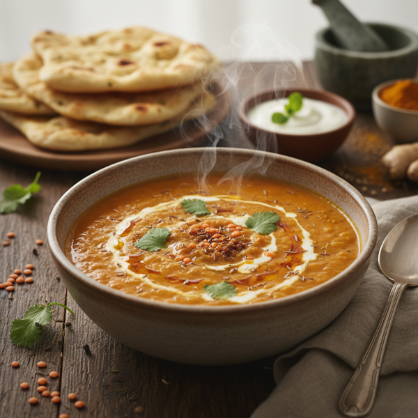 Creamy Indian-Style Spiced Red Lentil Soup recipe