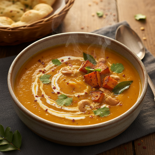 Creamy Indian Spiced Sweet Potato Soup recipe