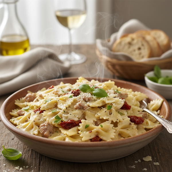 Creamy Italian Bowtie Pasta Delight recipe