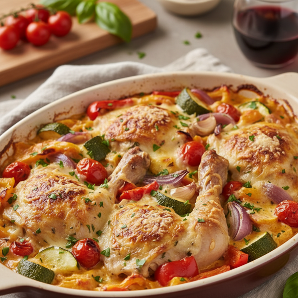 Creamy Italian Chicken Bake with Veggies recipe