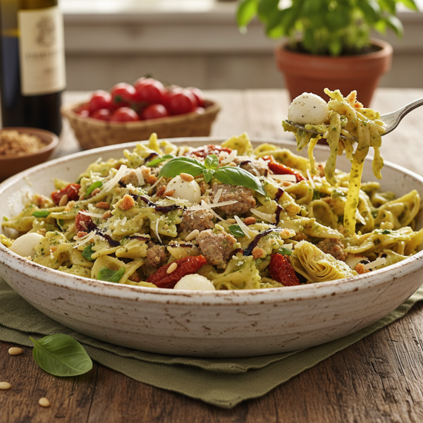 Creamy Italian Fusion Pasta Salad recipe