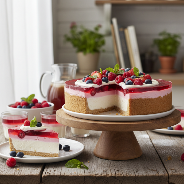 Creamy Jello Yogurt Delight Pie recipe