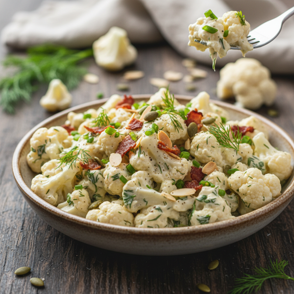 Creamy Keto Cauliflower Salad recipe