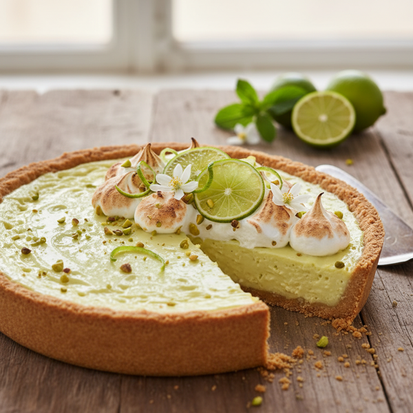 Creamy Key Lime Custard Pie recipe