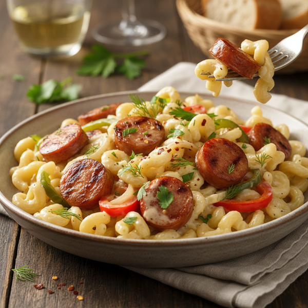 Creamy Kielbasa Pasta Delight recipe
