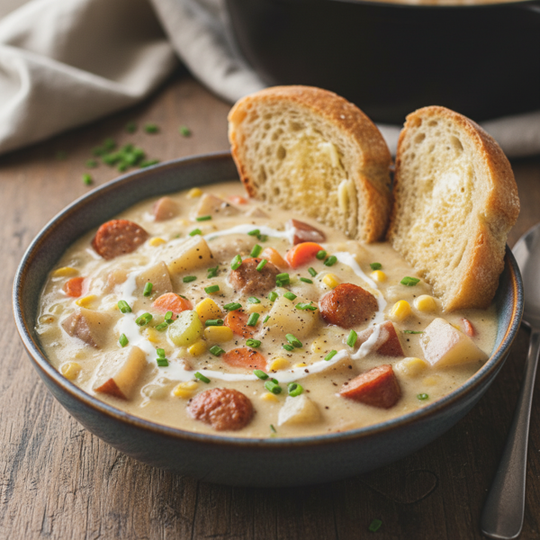 Creamy Kielbasa and Potato Chowder recipe