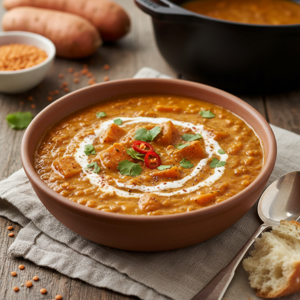 Creamy Kumara and Red Lentil Delight recipe