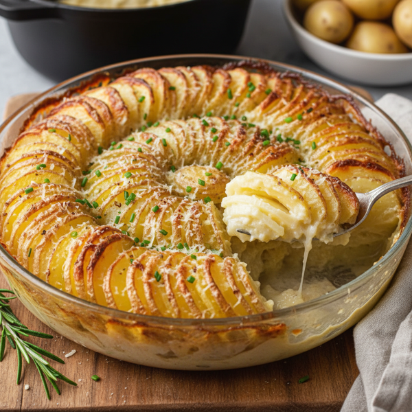 Creamy Layered Scalloped Potatoes recipe