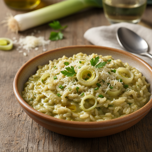 Creamy Leek Arborio Risotto recipe