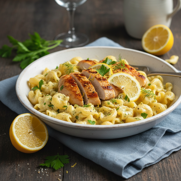 Creamy Lemon Chicken Pasta Delight recipe