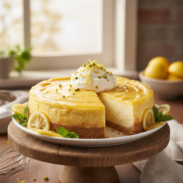 Creamy Lemon Delight Cheesecake recipe