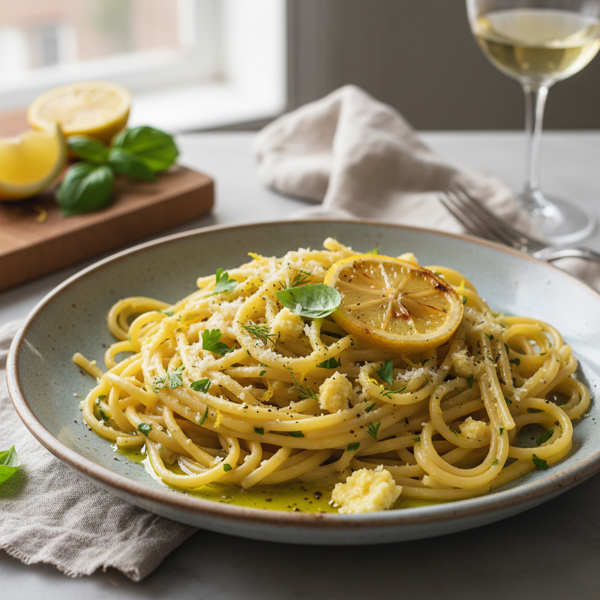 Creamy Lemon Linguine Delight recipe