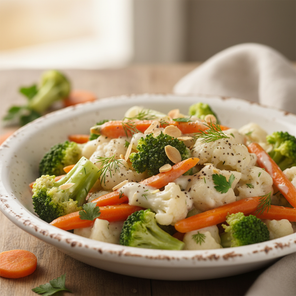 Creamy Light Broccoli & Carrot Medley recipe