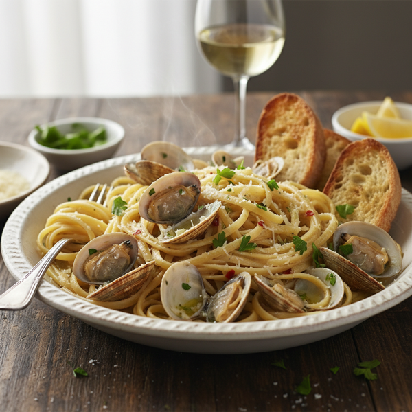 Creamy Linguine with Clam Sauce recipe