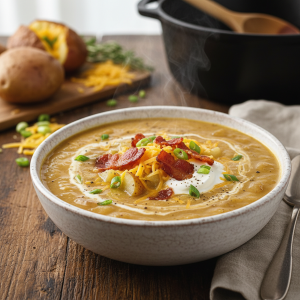 Creamy Loaded Baked Potato Soup recipe