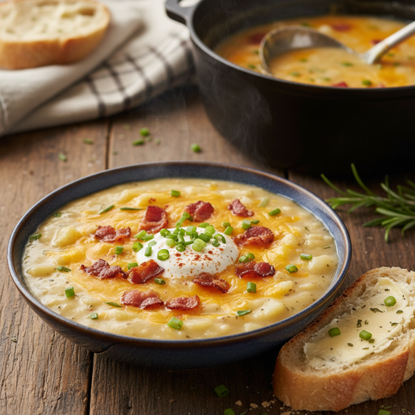 Creamy Loaded Potato Soup - Inspired by Outback recipe