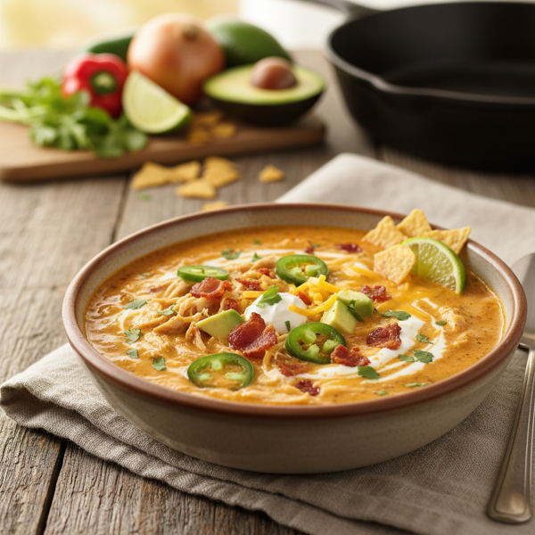 Creamy Low-Carb Chicken Taco Soup recipe