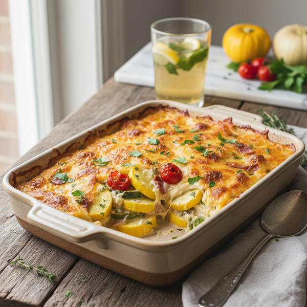 Creamy Low-Carb Summer Squash Casserole Delight recipe