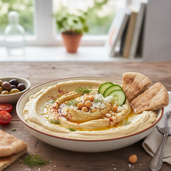 Creamy Low-Fat Greek Hummus Delight recipe