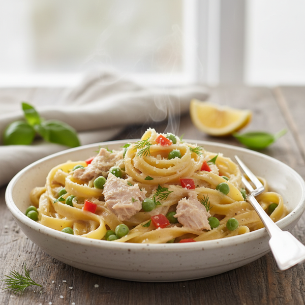 Creamy Low-Fat Tuna Pasta Delight recipe