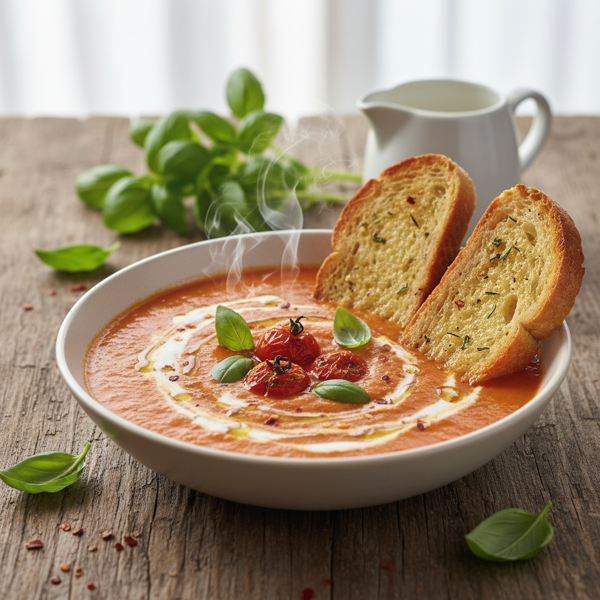 Creamy Low Carb Tomato Basil Soup recipe