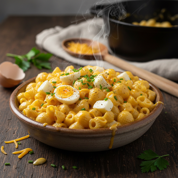 Creamy Macaroni and Egg Delight recipe