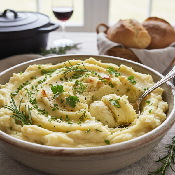 Creamy Make-Ahead Herb-Infused Mashed Potatoes recipe