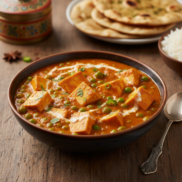 Creamy Makhani Mattar Paneer Delight recipe