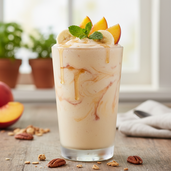 Creamy Maple Peach Banana Smoothie recipe