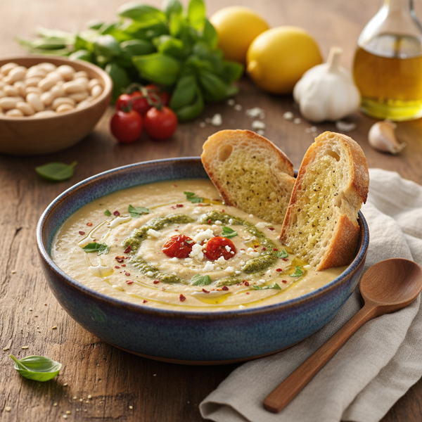 Creamy Mediterranean Cannellini Bean Soup recipe