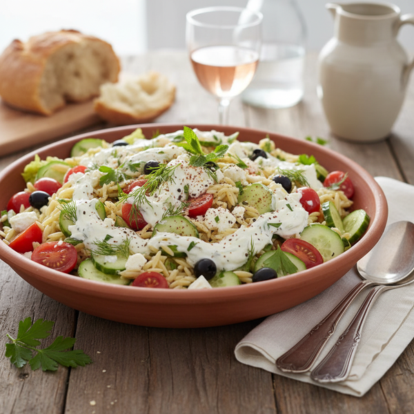 Creamy Mediterranean Summer Salad recipe