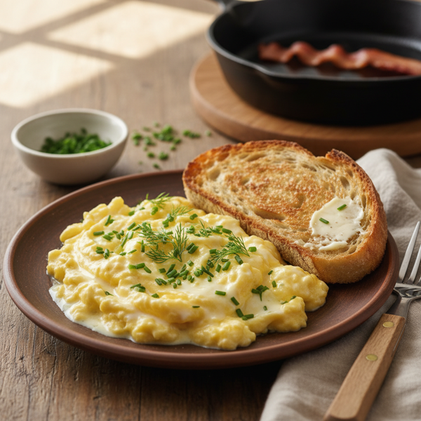 Creamy Mennonite Scrambled Eggs recipe