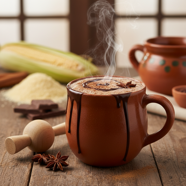Creamy Mexican Champurrado (Chocolate Corn Beverage) recipe